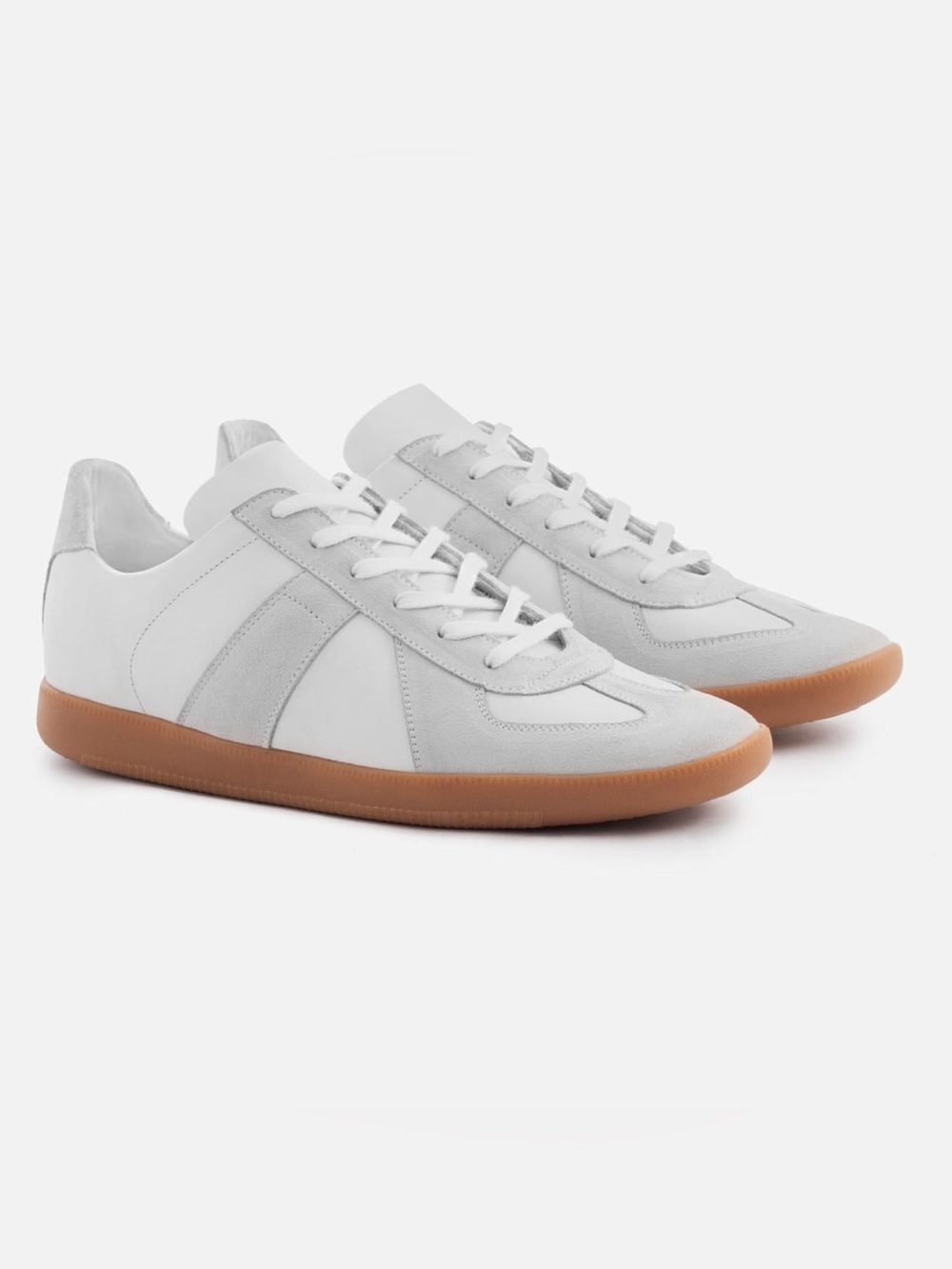 Morgen Trainers - Men's White Gum Leather